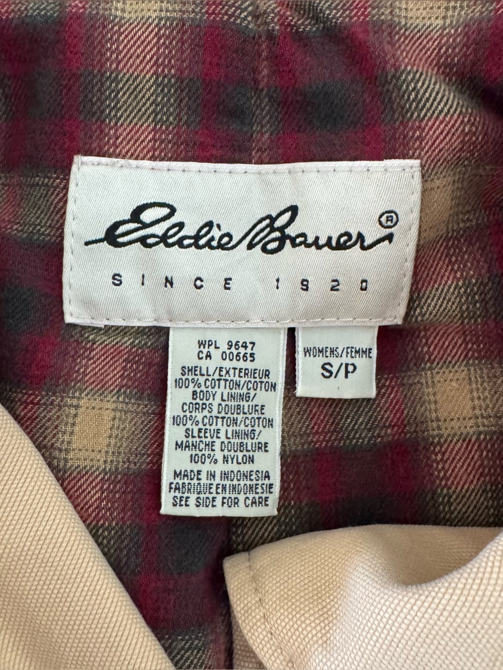 Eddie Bauer Vintage Women’s Canvas Barn Chore Coat Jacket Flannel Lined Outdoors - Picture 2 of 4